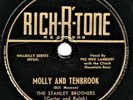 BLUEGRASS GEM - The Stanley Brothers : Molly & Tenbrook   Rich-R-Tone - 78 (V+)
