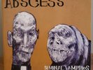 Abscess Seminal Vampires Maggot Men Vinyl LP Yellow Splatter Poster Patch Magnet