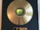 The Beatles - Abbey Road Gold vinyl record + metal plaques in frame