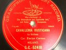 Enrico Caruso cavalleria rusticana Gramophone concert record mono face 78 rpm