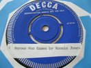 Ronnie Jones ? Anyone Who Knows What Love Is RARE PRE DEMO TEST PRESS DECCA 1965