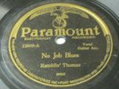 RAMBLIN' THOMAS 78 rpm Paramount 12609 Pre War Blues V+ CRACKED
