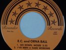 E.C. AND ORNA BALL: Go Down Moses US Rounder EC Bluegrass Gospel 45 NM