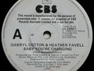 RARE PROMO DARRYL COTTON & HEATHER FAVELL-BABY YOU'RE CHANGING 1983 OZ CBS 7