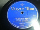 Jazz 78 Annette Hanshaw - The One In The World Velvet Tone 1915 E- LISTEN