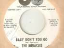 THE MIRACLES Baby Dont You Go Do The Jerk TAMLA DJ  MOTOWN NORTHERN SOUL USA 45