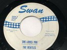 The Beatles She Loves You SWAN 45 WHITE & BLUE Label Reco Art Philadelphia VG++