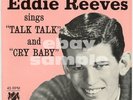 EDDIE REEVES Talk Talk Cry Baby Warwick pic sleeve 1961 Amarillo TX Norman Petty