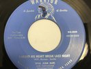 Opal Jean - Heard His Heart Break 45 RPM - Warrior 503 - Tested VG Rare Old Time