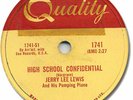Rare 1958 JERRY LEE LEWIS Rock'n Roll 78 RPM Record. High School Confidential