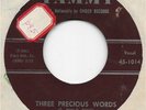 THE EDSELS Three Precious Words/Let's Go on Tammy doo wop R&B soul 45 HEAR