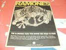 THE RAMONES Road To Ruin ORIGINAL COLOUR ADVERT/TOUR POSTER 4 LP/Framing