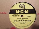 MGM 78 RECORD 11035/TOMMY EDWARDS/ IT'S ALL IN THE GAME/ALL OVER AGAIN/ EX+