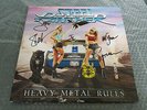 STEEL PANTHER: Heavy Metal Rules BLUE SPLATTER SIGNED LIM. Vinyl LP Mötley Crüe