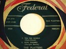 DOO WOP EP 45 RPM RECORD BY- THE PLATTERS-THE PLATTERS SING FOR ONLY YOU
