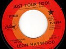 CROSSOVER SOUL 45 - LEON HAYWOOD CAPITOL - CONSIDER THE SOURCE/JUST FOOL Hear