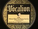 JIMMIE NOONES' APEX CLUB ORCH. VOCALION I Know That You Know