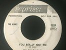 THE KINKS 1964 Promo You Really Got Me Reprise Records 0306 White Label RARE