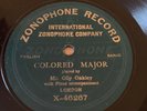 ZONOPHONE RECORD X-46267 BANJO COLORED MAJOR SINGLE SIDE BY MR OLLY OAKLEY 78RPM