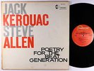 Jack Kerouac w/ Steve Allen - Poetry For The Beat Generation LP - Hanover VG+
