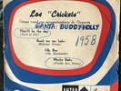LOS CRICKETS BUDDY HOLLY RARE URUGUAY 7¨ PS EP