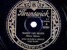 KING OLIVER CREOLE JAZZ BAND: Mandy Lee Blues BRUNSWICK 02201 UK 78 EE+