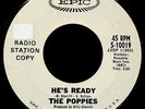 THE POPPIES-He's Ready-Rarer Northern Soul-Girl Group DJ 45-EPIC #5-10019