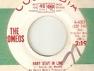 THE ROMEOS Baby Stay In Line COLUMBIA PROMO WEST COAST NORTHERN SOUL USA 45