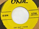 SCOTT GARRETT The Day I Died OKEH 45 popcorn teen 1958 NM HEAR