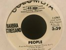 60s vocal pop 45 BARBARA STREISAND People COLUMBIA PROMO listen purple