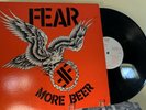 Fear - More Beer LP - Restless VG+ W Lyrics Angry Punk