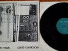 Rare '75 Can. Private 1st press - DAVID ROSENBOOM Brainwave Music A.R.C.1002 NM