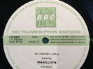 MARILLION BBC transcription disc-In Concert 353 CN 4557/S