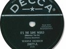 WANDA JACKSON Country 78 RPM Record. It's the Same World