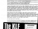The KLF PROMO press release America: What Time Is Love? KLF USA4 Vinyl 7