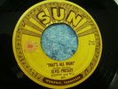 orig  SUN 209 ELVIS PRESLEY THAT'S ALL RIGHT BLUE MOON OF KENTUCKY 45 PUSH MARKS