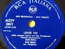 ELVIS PRESLEY (78 RPM - ITALY)  A25V 0611 - LOVING YOU  (BLUE LABEL)  RARE 1957