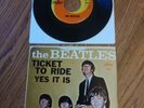 The Beatles ‘Ticket To Ride’ original 1965 tab cut picture sleeve + 7” vg+ cond