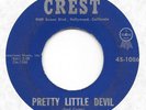 BOB DENTON Pretty Little Devil on Crest Eddie Cochran rockabilly orig 45 HEAR