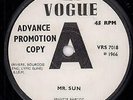 BRIGITTE BARDOT Mr Sun 7 INCH VINYL UK Vogue 1966 Promo B/W Gang Gang VRS7018