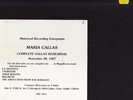 2LP.MARIA CALLAS.COMPLETE DALLAS REHEARSAL 1957.HRE 232-2.