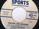 GLADYS GOODDING Follow The Dodgers bw Philadelph-i-a 45 Sports 7115 SIGNED copy