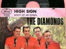 DIAMONDS HIGH SIGN RARE ROCKABILLY OLDIES PICTURE SLEEVE 45 RPM RECORD