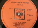 Bob Dylan LP the times they are a changin UK CBS Mono 1st Press Textured A1 B2 +