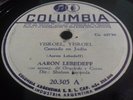 AARON LEBEDEFF- YISROEL, YISROEL/ UNSER MISHPOCHE- COLUMBIA- N°20.305