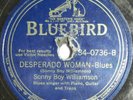 Sonny Boy Williamson 78 Miss Stella Brown /Desperado Woman spindledamage playsVG