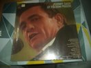 johnny cash at folsom prison vinyl, original plastic still on it.