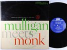 Thelonious Monk - Mulligan Meets Monk LP - Riverside - RLP 12-247 Mono DG VG+