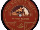 DAN LENO RARE MUSIC HALL 78 - MY WIFE'S RELATIONS - McCLOCHELL'S MEN