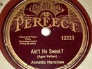 Annette Hanshaw Perfect 12323 78 RPM record Irving Brodsky piano original sleeve